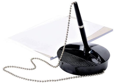 Fellowes baliepen - pen aan ketting - met microban - zwart