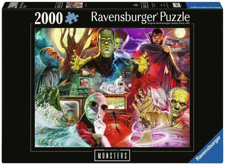 Ravensburger legpuzzel universal monsters 2000 stukjes film puzzel.