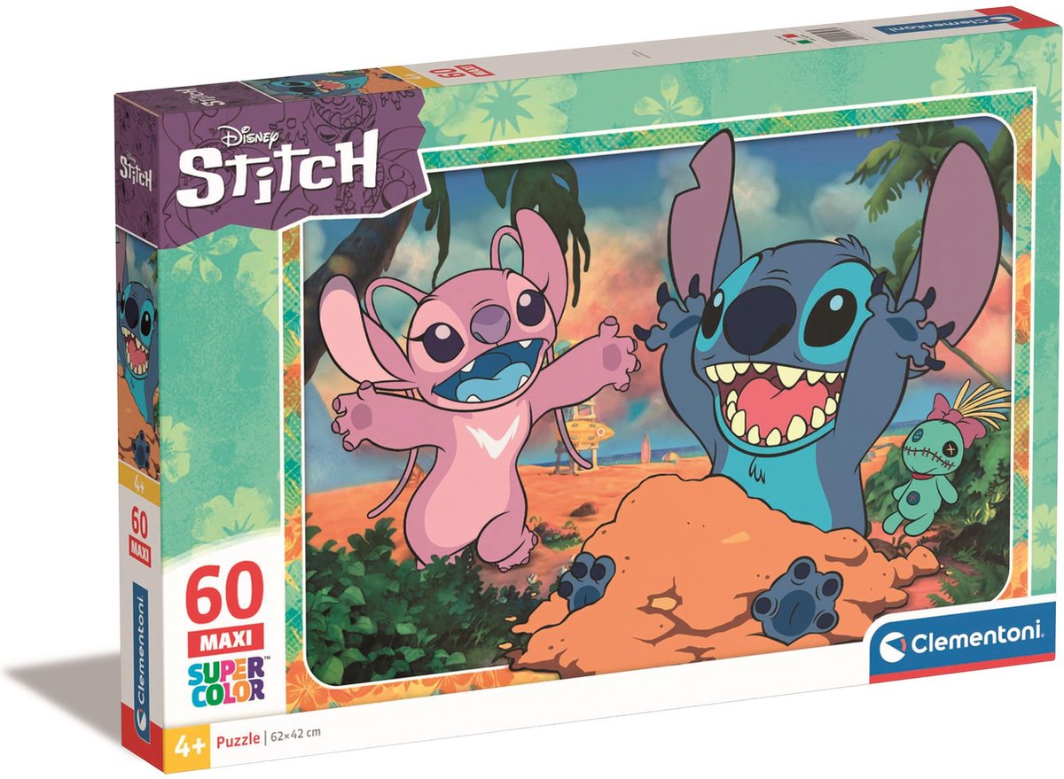 Clementoni legpuzzel super color maxi stitch, 60st.