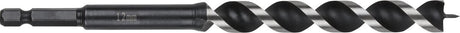 Wolfcraft - 12mm slangenboor voor houtbalken - 165mm - zeskantschacht houtboor - hex - 7134000