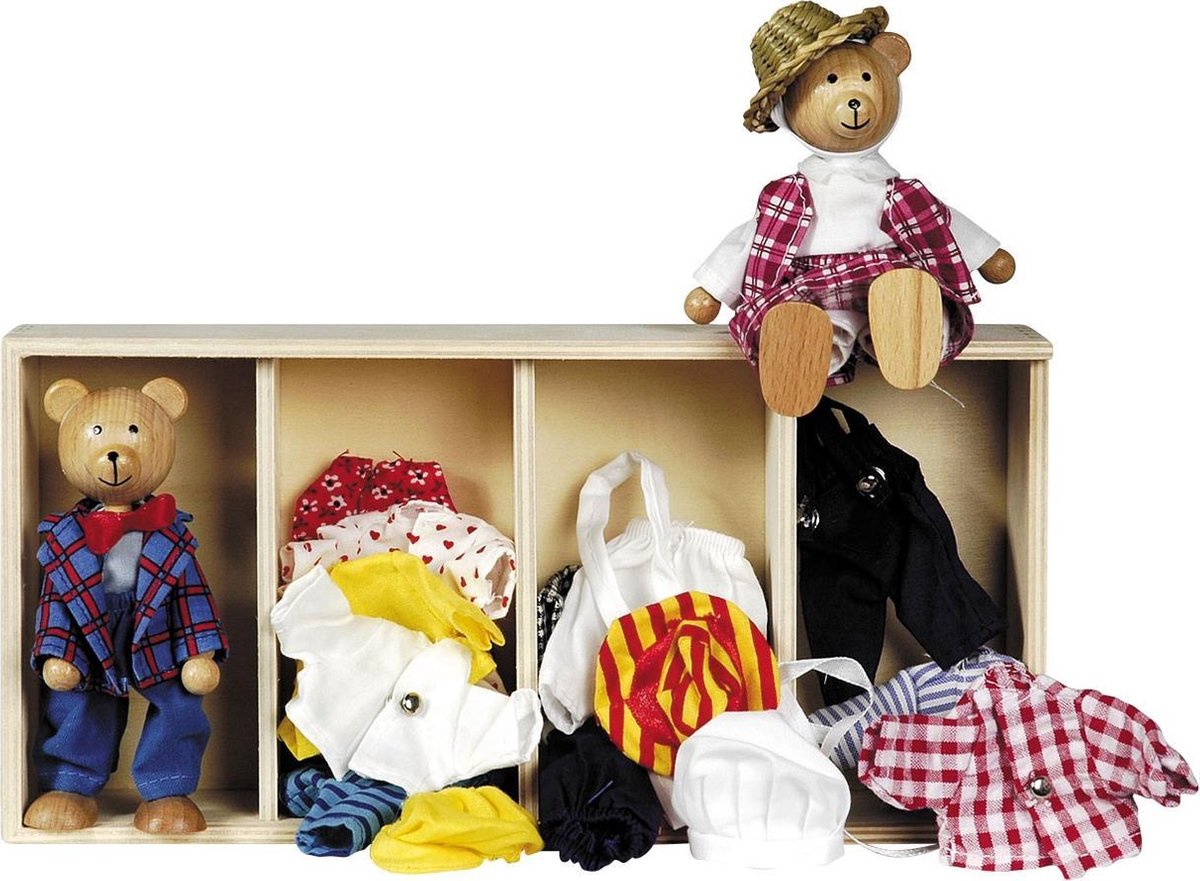 Goki poppenhuis berenpopjes + kleding