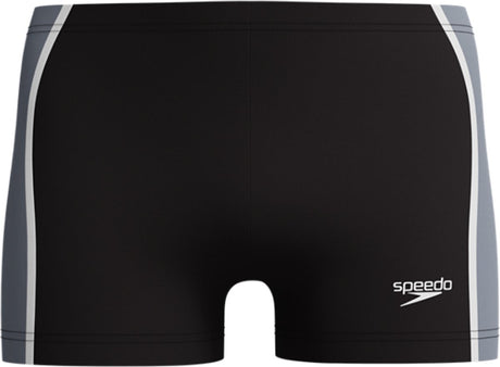 Speedo solid splice aquashort heren sportzwembroek - zwart grijs