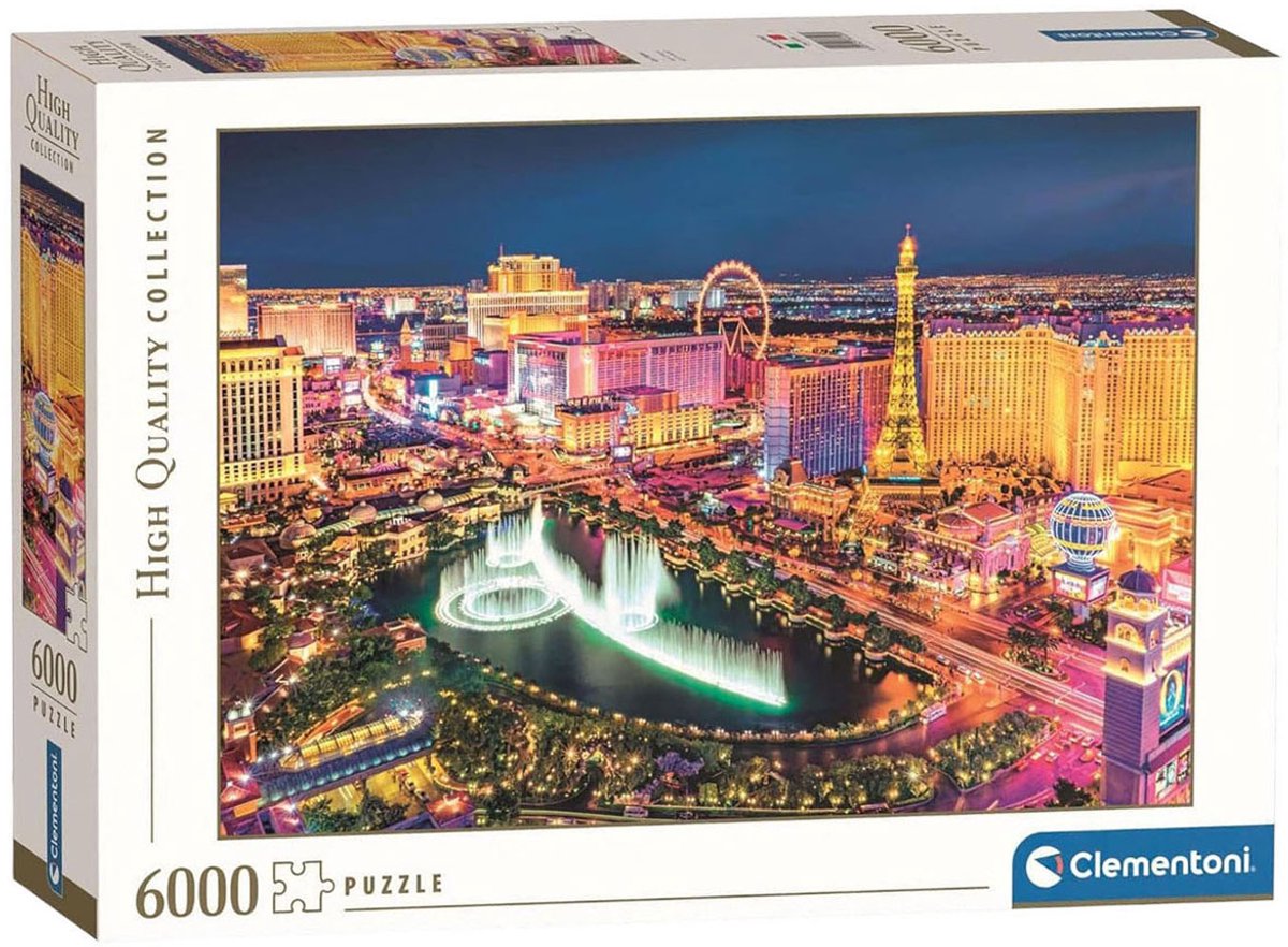 Clementoni - puzzel - 6000 stukjes - las vegas - puzzel voor volwassenen - high quality collection