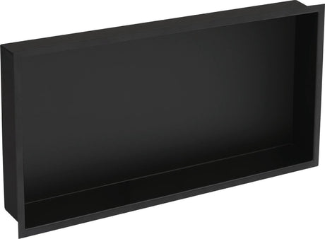 Plieger inbox inbouwnis - met flens - rvs - 60 x 30 x 7.5 cm - matzwart