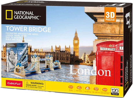 Cubic fun 3d puzzel tower bridge - educatief en leerzaam - 66 stukjes