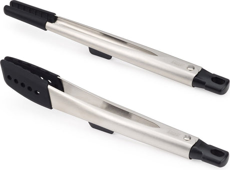 Joseph joseph - elevate fusion tang set van 2 stuks - siliconen - zilver