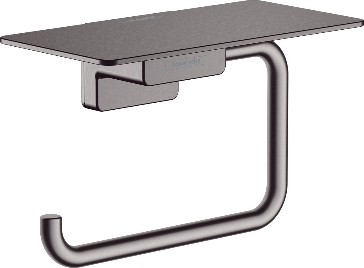 Hansgrohe addstoris closetrolhouder met planchet brushed black chrome