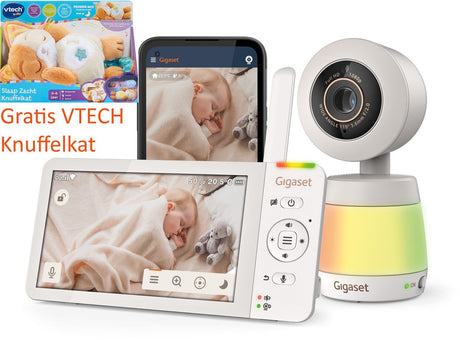 Gigaset babyfoon met camera en app wifi– monitor touchscreen - kleurennachtzicht - nachtlamp - muur houder - best reviewed nov 25 kieskeurig - sensoren - rustgevende geluiden - baby monitor - beeld babyphone - baby700 connect