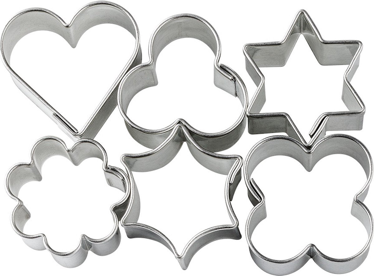 Fimo 6 metalen uitsteekvormen voor juwelen