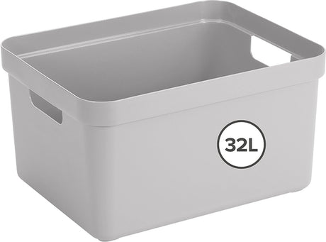 Sunware sigma home opbergbox 18l - 35x24.6x24.3 cm - grijs