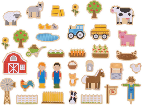 Bigjigs boerderij magneten, 35dlg.