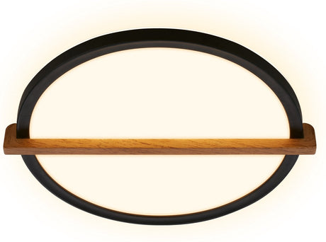 Briloner remsa - led plafonniére - plafondlamp met indirect licht - warm wit licht - 29 x 31,5 x 4 cm - zwart hout