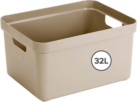 Sunware sigma home opbergbox 32l - 44.5x34.5x24.3 cm - beige