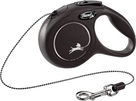 Flexi new classic cord - rollijn katten - new classic cat koord xs zwart