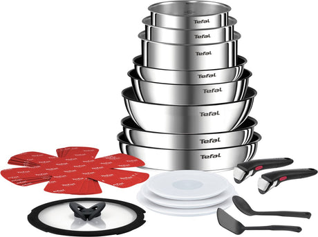Tefal ingenio emotion - pannenset - 20-delig - inductie - stapelbaar - afneembare handgreep - ruimtebesparend
