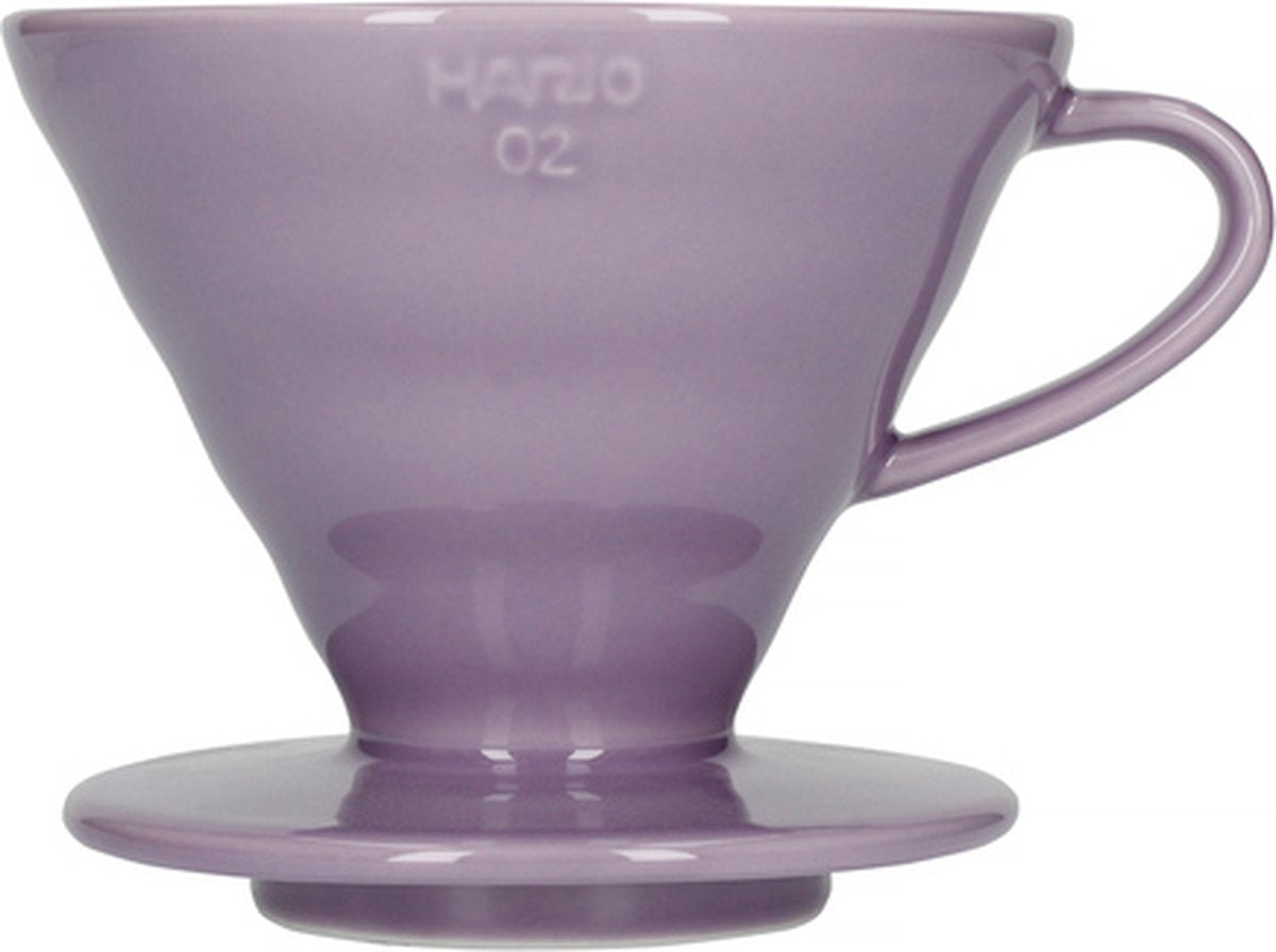 Hario v60 dripper - 02 size - keramiek - paarse heide
