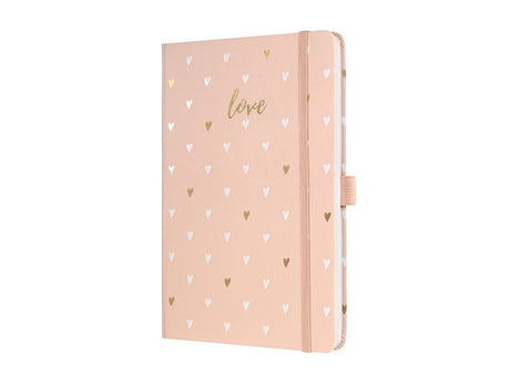 Sigel notitieboek a5 - jolie - 174 pagina's - 80 grams - lijn - pink love - si-jn335
