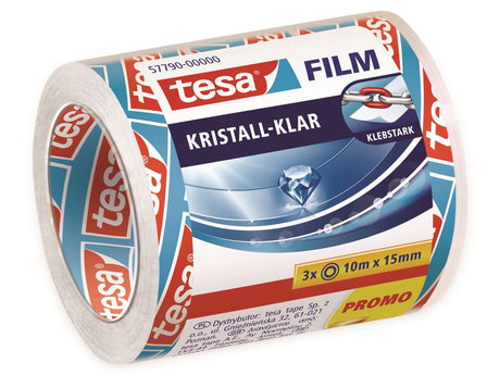 Tesa 57790-00000-01 film kristall-klar transparant (l x b) 10 m x 15 mm 3 stuk(s)