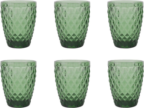 Medard de noblat - diamond - glas 22 cl - groen - 6 delig