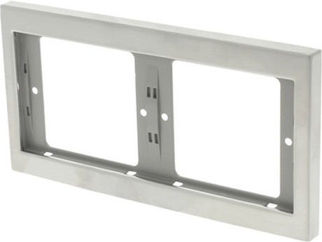 Berker k5 afdekraam 2-voudig rvs