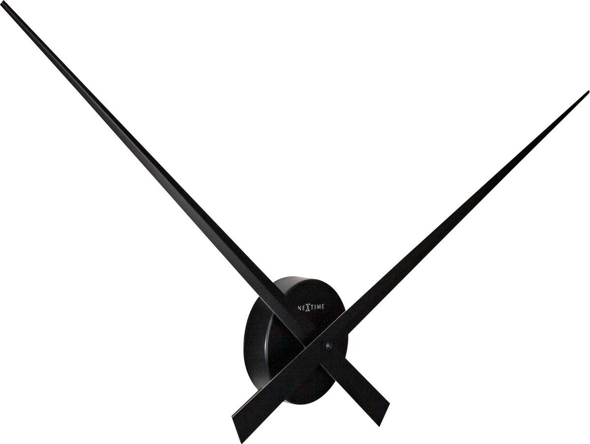 Nextime hands – wandklok – 85 cm – aluminium – zwart