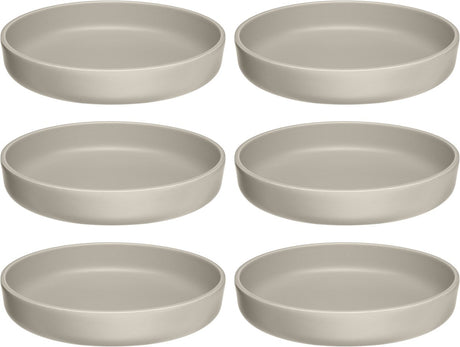 Leonardo roma bord diep 20cm beige - set 6