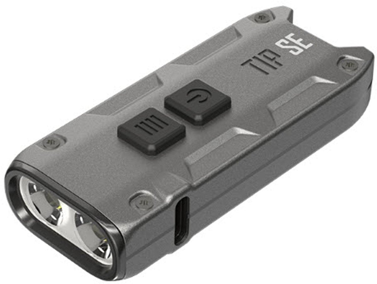 Nitecore tip se oplaadbare sleutelhangerlamp - metallic black