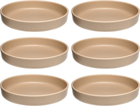 Leonardo roma bord diep 20cm abrikoos - set 6