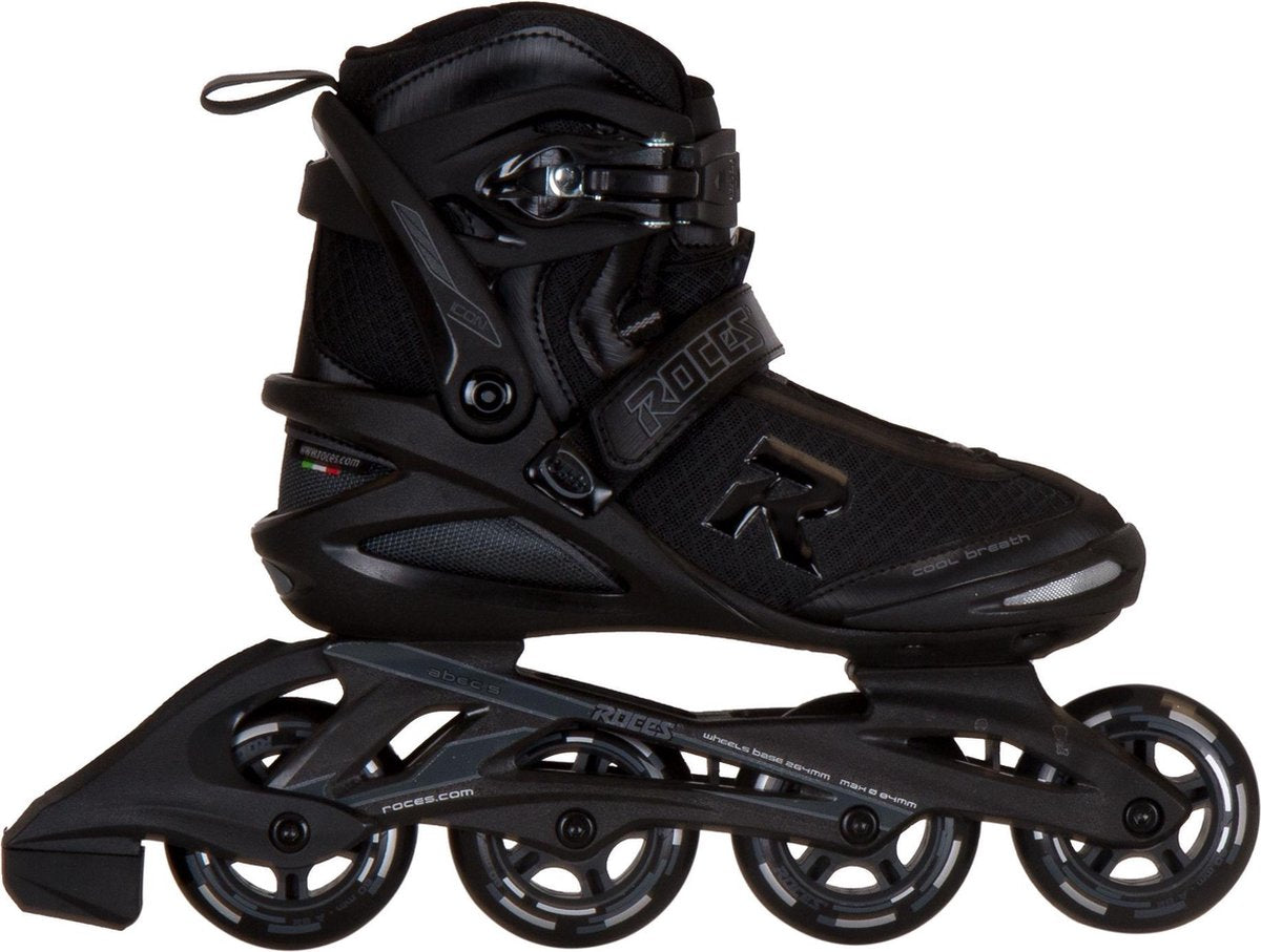 Roces icon 80 skeelers volwassenen – 4x80mm wielen – fitness inline skates – zwart – maat 39