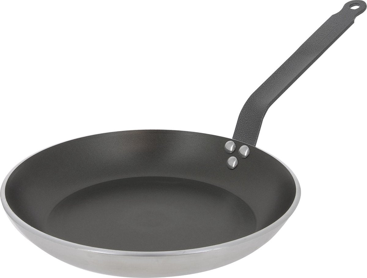 Debuyer de buyer choc resto induction koekenpan 32 cm – professionele anti-aanbakpan – geschikt voor inductie – aluminium – zwart