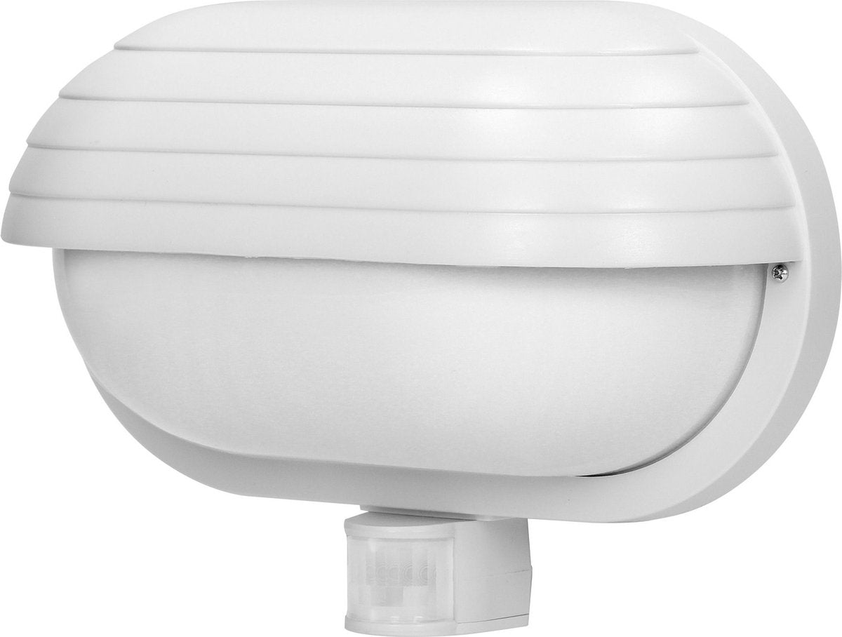 Virone buitenlamp met bewegingssensor musam - tuinverlichting 180° - wandlamp buiten - buitenverlichting met ip44 - muurlamp 230 volt voor max. 60 watt - wit