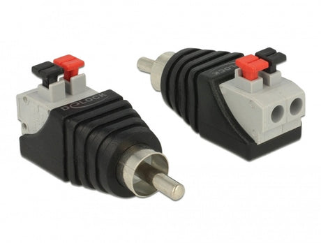 Delock 65566 cinch adapter [1x cinch-stekker - 1x bus] zwart, grijs, rood
