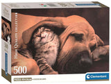 Clementoni legpuzzel hond en kat, 500st.