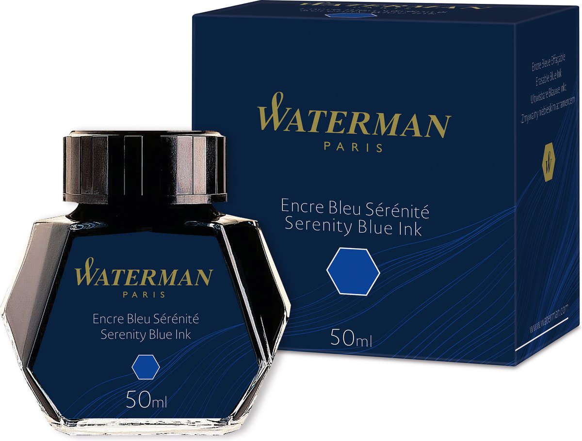Waterman -vulpeninkt | serenity blue | inktpot van 50 ml