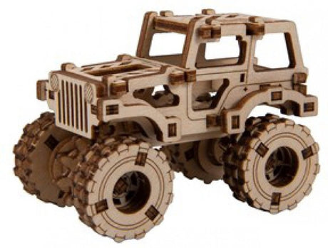 Wooden city modelbouwset superfast 6,8 cm hout goud 69-delig