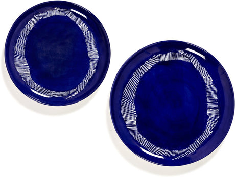 Serax - ottolenghi feast - bord m - donkerblauw wit - 22 ø - 2 stuks