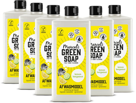 Marcel's green soap afwasmiddel - citroen bergamot - 6 x 500ml