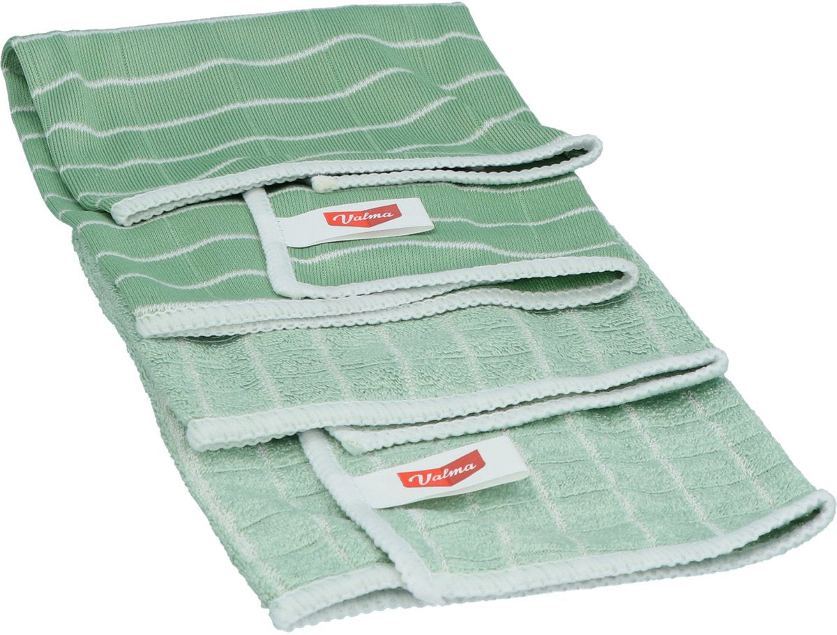 Valma eco friendly bamboe microvezeldoeken - 30x30cm - superzacht absorberend - zware kwaliteit - milieuvriendelijk keuze - 2 stuks