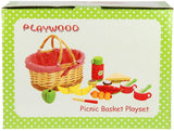 Playwood - rieten picknickmand inclusief inhoud