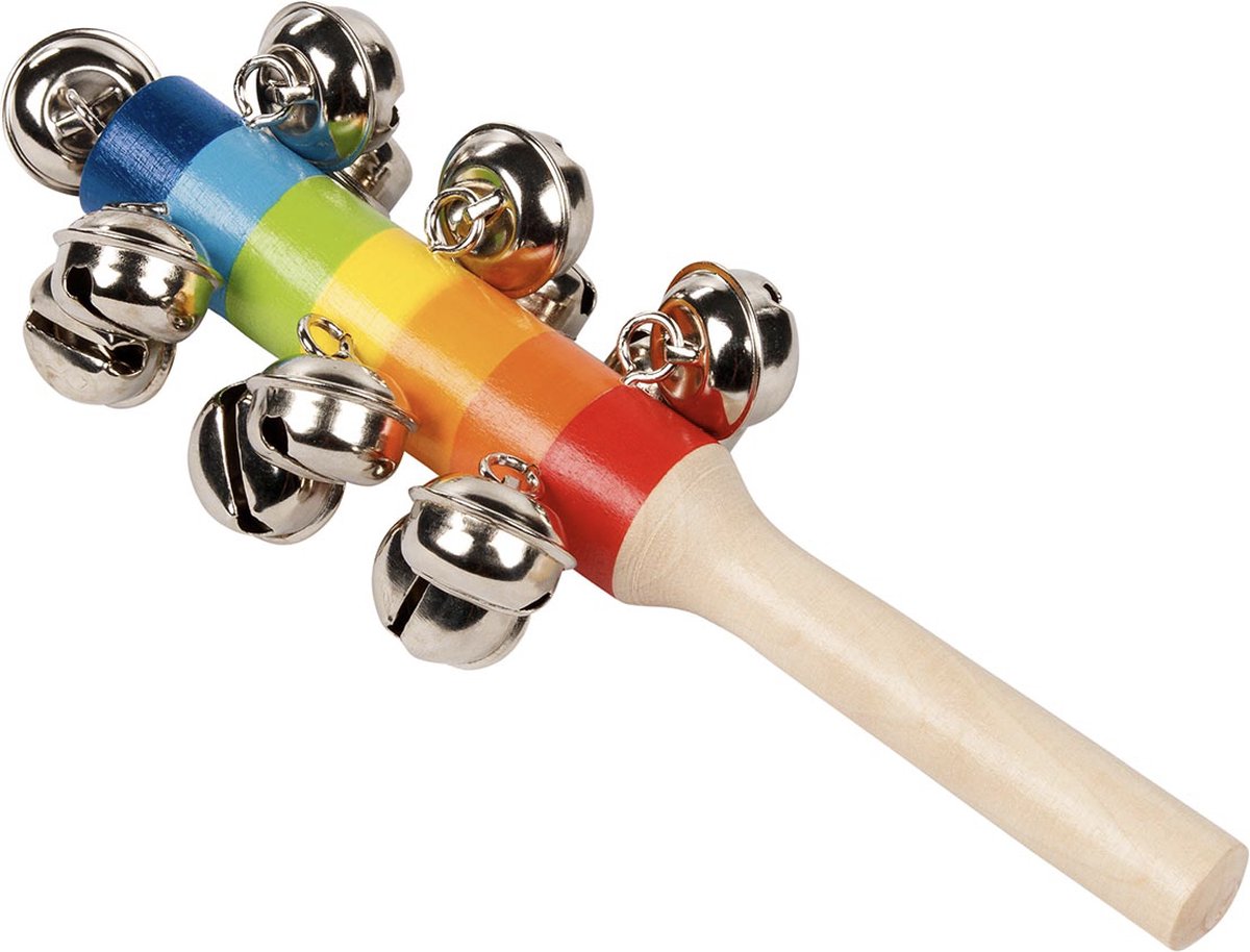Goki speelgoedinstrument - bellenboom - met 13 belletjes - hout - 3 jaar