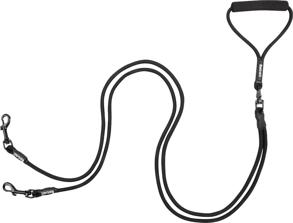Rebelpetz rebel petz adjustable double dog leash - small