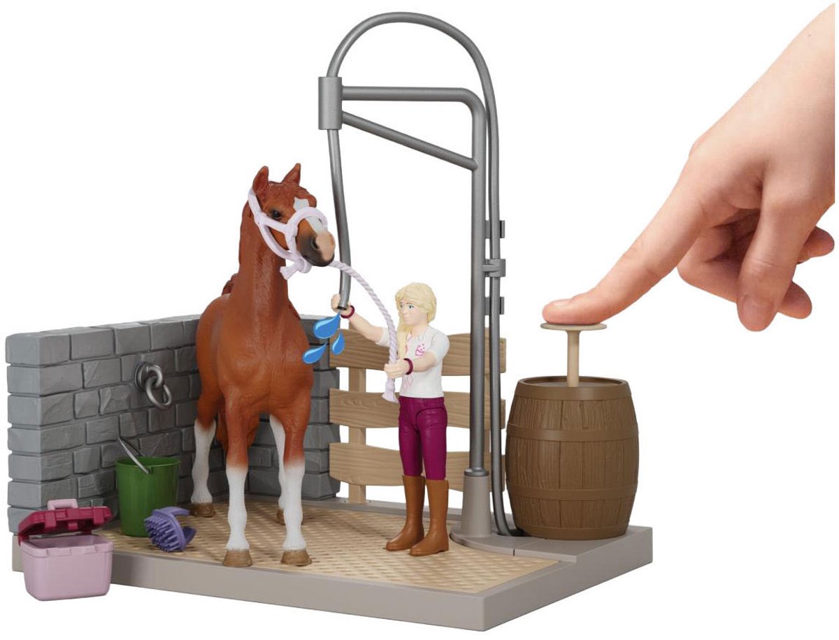 Schleich paardenwasplaats speelgoed horse club met echt water.