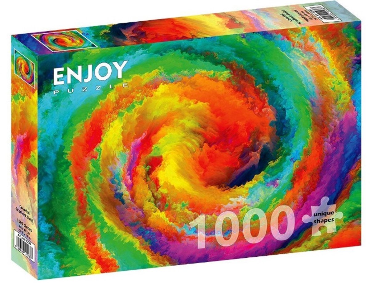Enjoy colorful gradient swirl puzzel 1000 stukjes