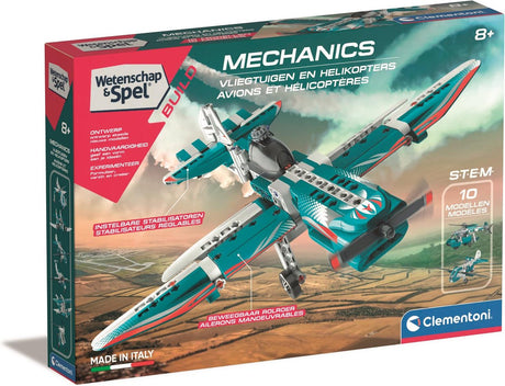 Clementoni wetenschap spel mechanica - vliegtuigen en helikopters - constructie speelgoed - vanaf 8 jaar