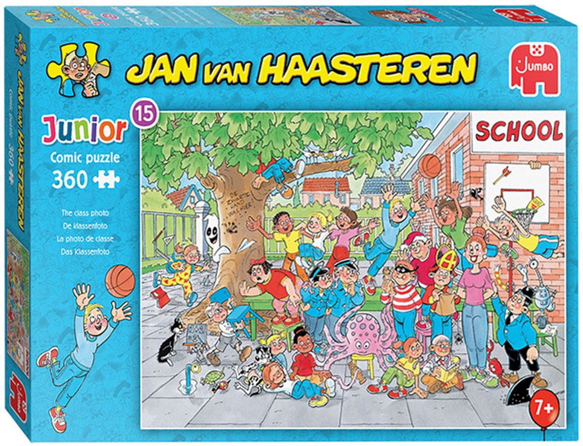 Jan van haasteren - junior 15 - de klassenfoto - 360 stukjes puzzel