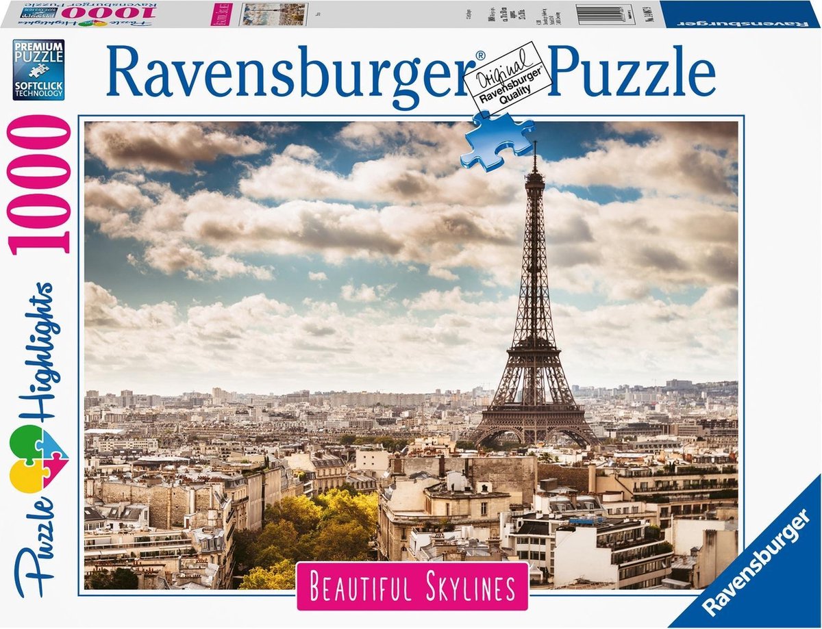 Ravensburger puzzel parijs - legpuzzel - 1000 stukjes