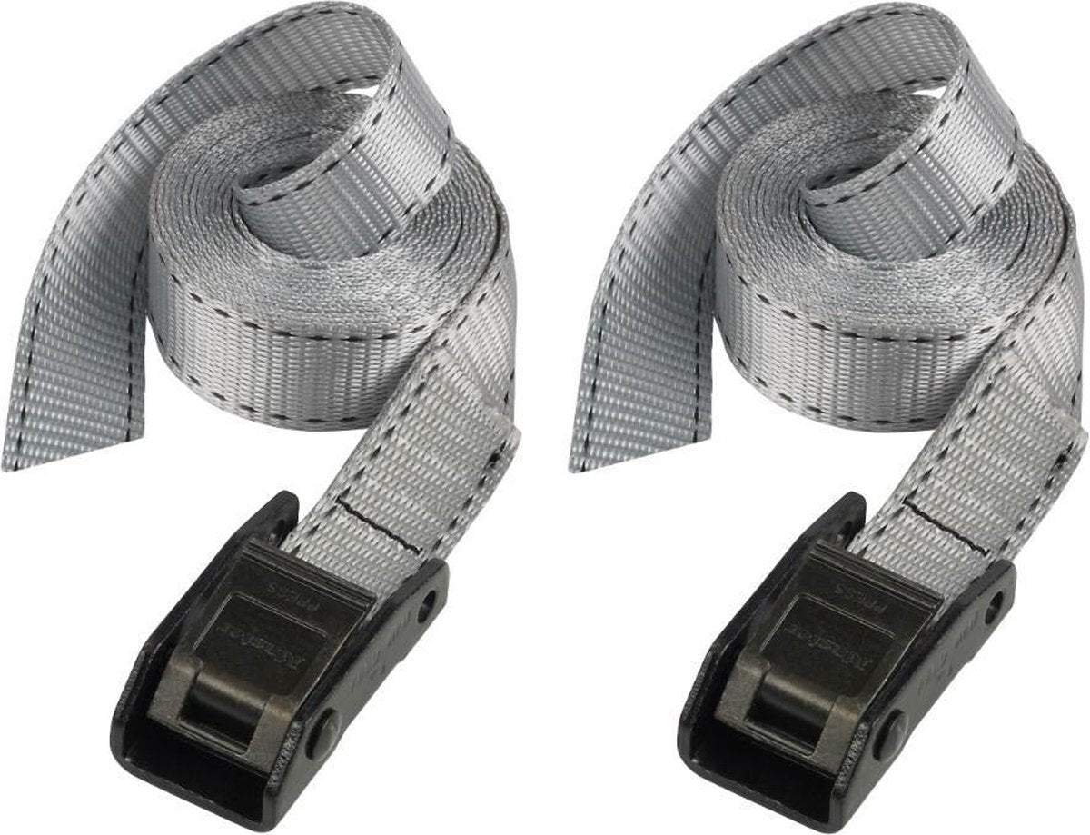Masterlock master lock 3110eurdat spanband met zamac klemgesp - 2.5m x 25mm - set van 2