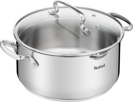 Tefal duetto+ kookpan - rond - 18 cm- roestvrijstaal - met deksel