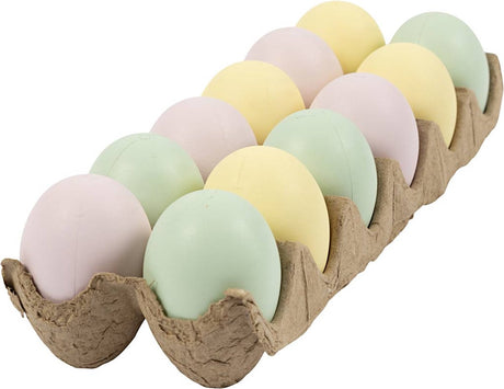 Creativ company plastic eieren pastel, 12st.