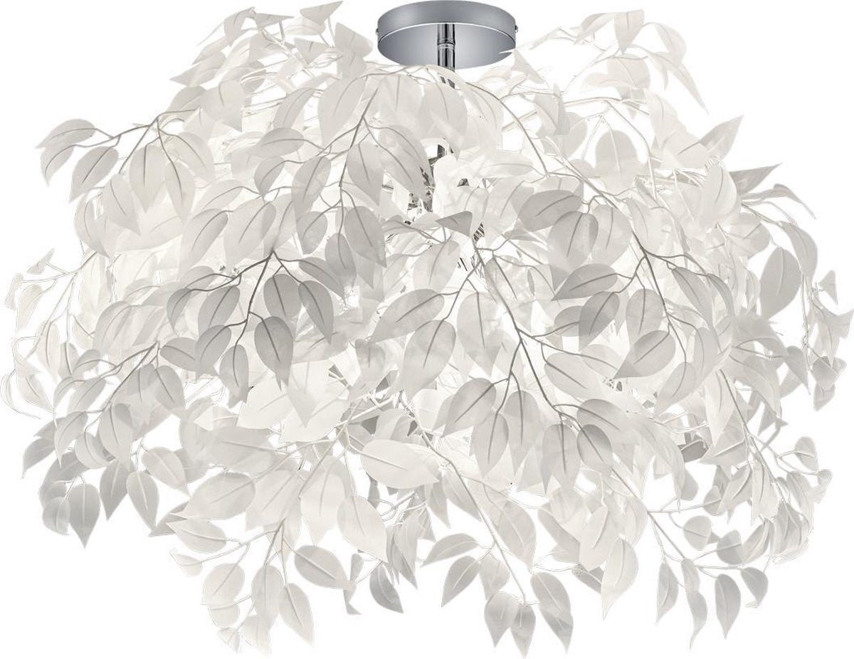 Rl live your light reality leavy - plafondlamp - chroom - excl. 3x e14 4,9 w - plafondbevestiging - patroon bescherming